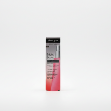 Neutrogena Bright Boost skincare product packaging on a white background