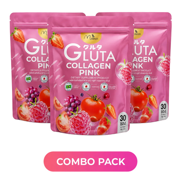 MANEE GLUTA COLLAGEN  PINK- 3 PIECE COMBO