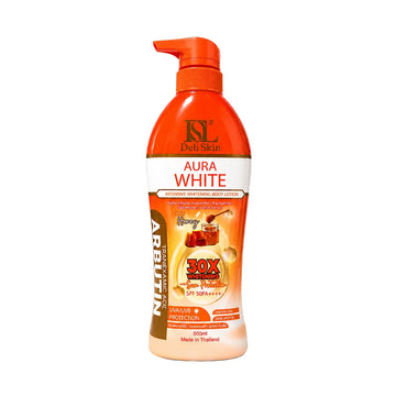 DELI SKIN AURA WHITE INTENSE WHITENING BODY LOTION ORANGE 500ML