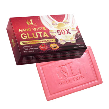 DELI SKIN NANO WHITE GLUTA 50X WHITENING SOAP 90G