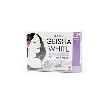 GEISHA WHITE EXFOLIATE & MOISTURE GLOW 2PC SOAP
