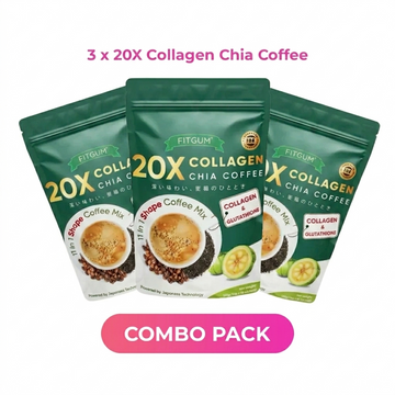 Fitgum Collagen Chia Coffee - 3 Pcs Combo