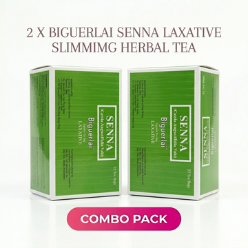 2 Pcs Combo - BIGUERLAI SENNA LAXATIVE SLIMMIMG HERBAL TEA
