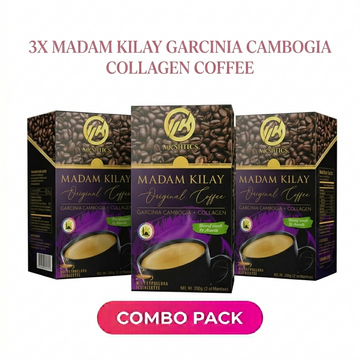 3 Pcs Combo - MADAM KILAY GARCINIA CAMBOGIA COLLAGEN COFFEE