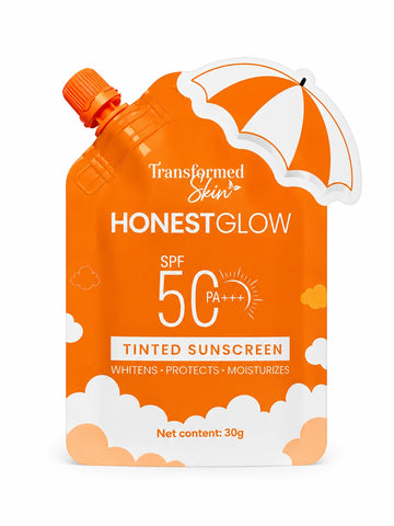 HONESTGLOW TINTED SUNSCREEN ORANGE POUCH 30G