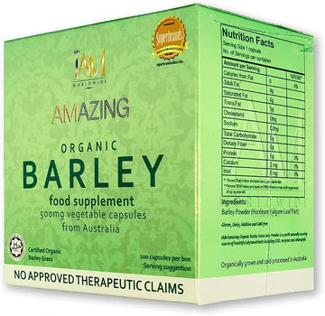 IAM AMAZING ORGANIC BARLEY VEGETABLE CAPSULE 500MG