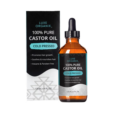 LUXE ORGANIX 100% PURE CASTOR OIL COLD PRESSED 120ML