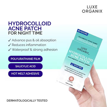LUXE ORGANIX HYDROCOLLOID ACNE PATCH NIGHT TIME
