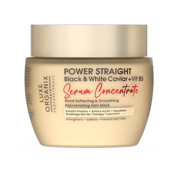 LUXE ORGANIX POWER STRAIGHT BLACK&WHITE CAVIAR HAIR MASK 500ML