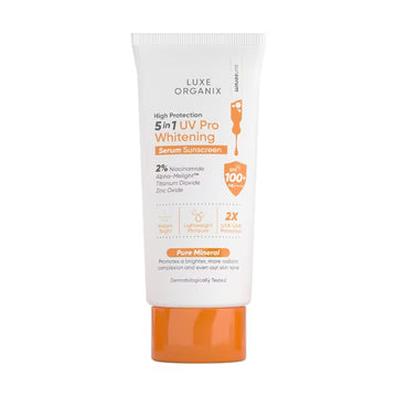 LUXE ORGANIX UV PRO WHITENING SERUM SUNSCREEN PURE MINERAL 40G ORANGE