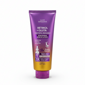 LUXE ORGANIX RETINOL+GLUTA YOUTHFUL RADIANCE WHITENING SERUM LOTION