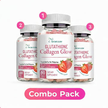 Nature Glow Glutathione Collagen Glow Strawberry - 3 Piece Combo