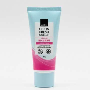 AVON FEELIN FRESH QUELCH SPRING BLOSSOM BRIGHTENING ANTIPERSPIRANT DEODORANT CREAM