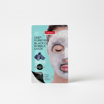 PU DEEP PURIFYING BLACK O2 BUBBLE MASK CHARCOAL-ADS370