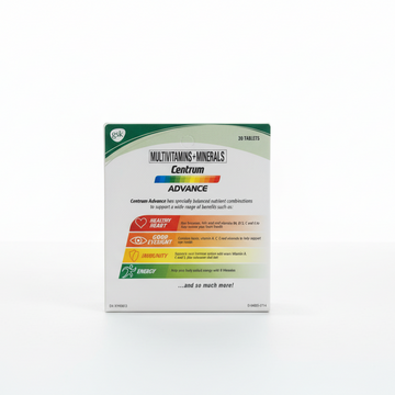 GSK CENTRUM ADVANCE MULTIVITAMINS + MINERALS TABLETS