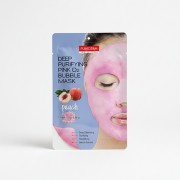 PU DEEP PURIFYING PINK O2 BUBBLE MASK PEACH-ADS386