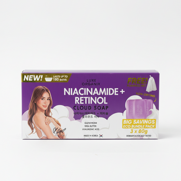 LUXE ORGANIX NIACINAMIDE + RETINOL CLOUD SOAP