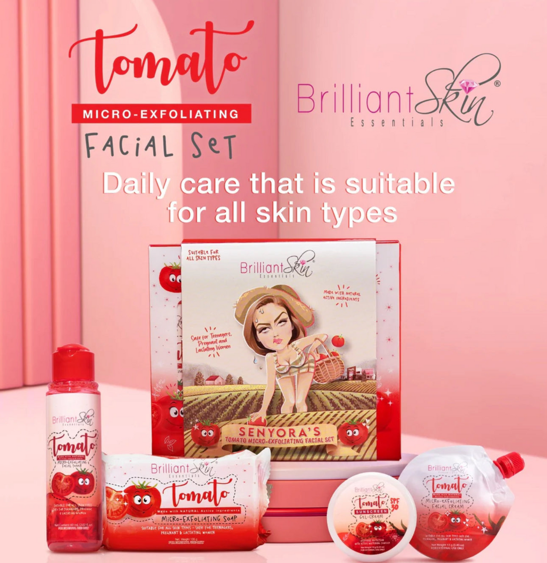 BRILLIANT SKIN TOMATO FACIAL SET by BRILLIANT SKIN ESSENTIALS - Premium Skincare Product